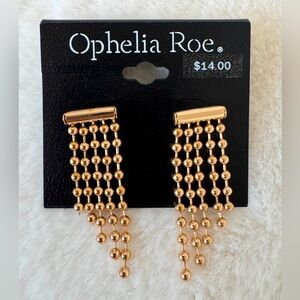 🥂 Ophelia Roe Gold Dangle Earrings - NWT